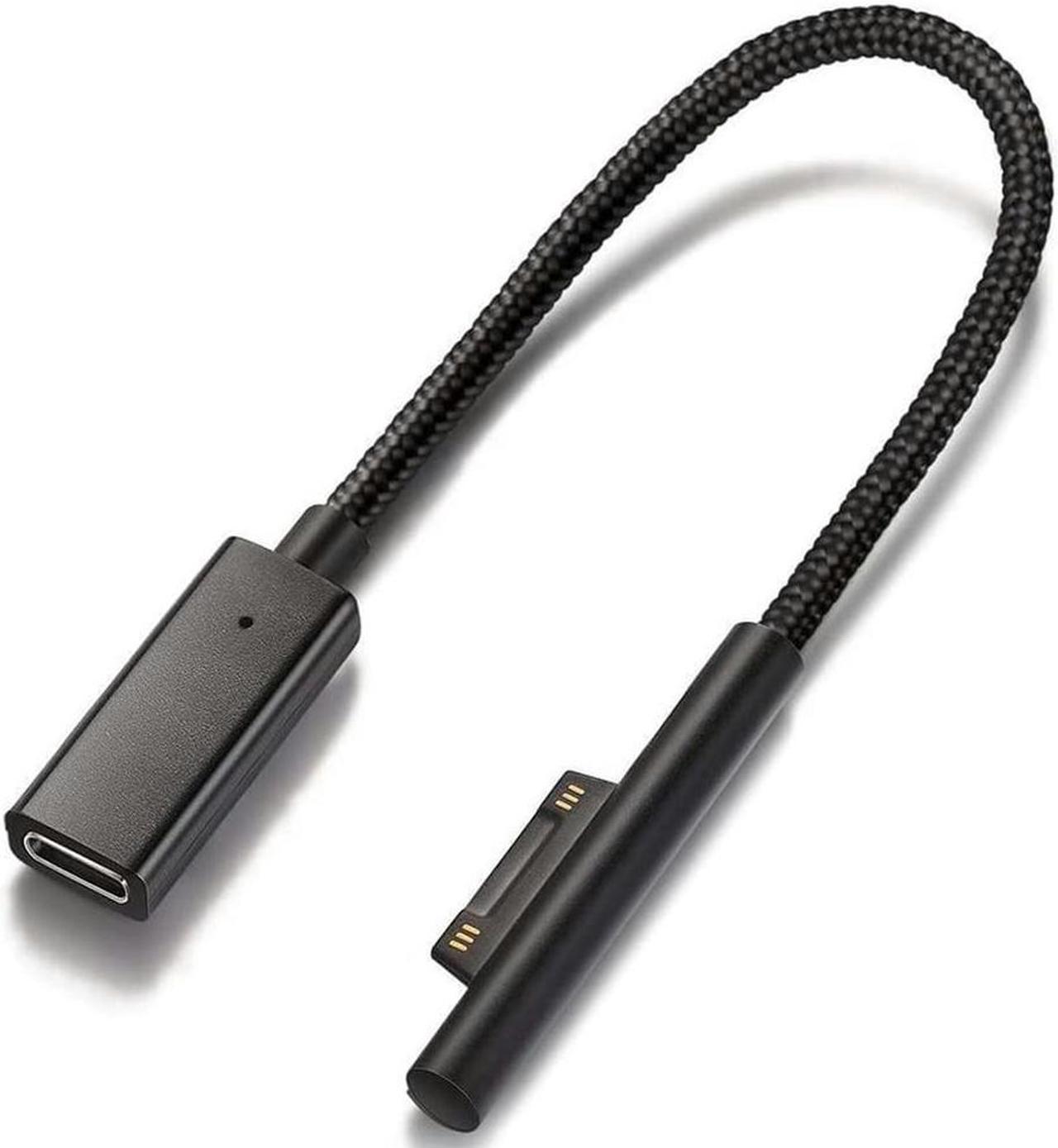 Nylon Braided For Surface Connect To USB-C Charging Cable For Surface Pro7 Go2 Pro6 5/4/3 Surface Laptop Book