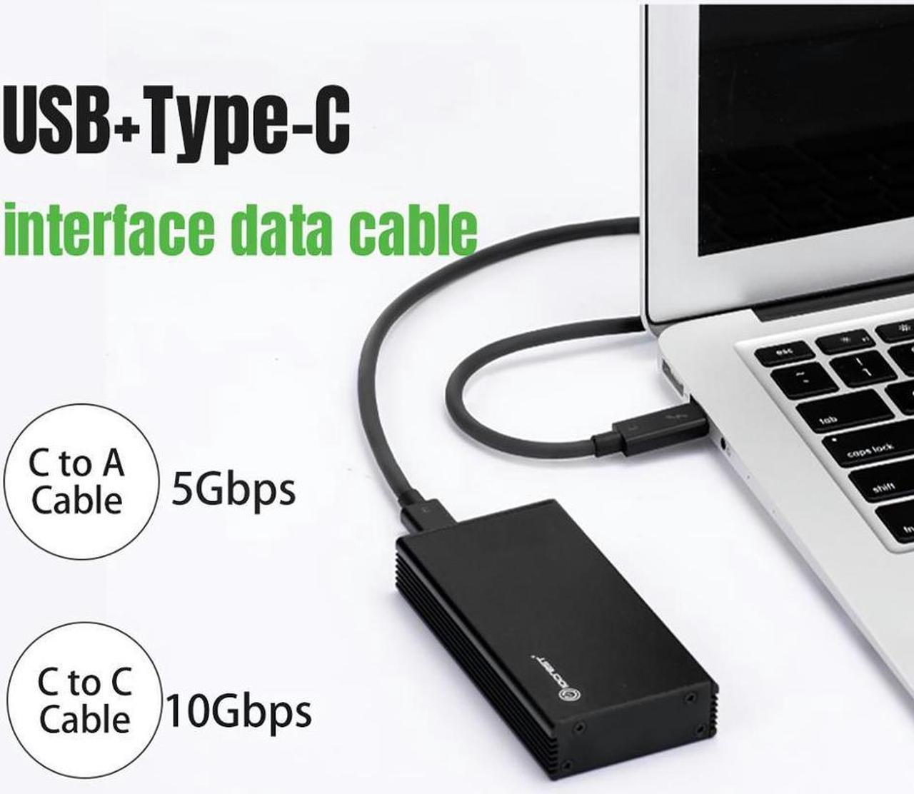 IOCREST Hard Disk Enclosure USB 3.1 to M.2 NVMe JMS583 Chip Type-c USB-C Ngff M-key SSD External Enclosure with Mobile Case