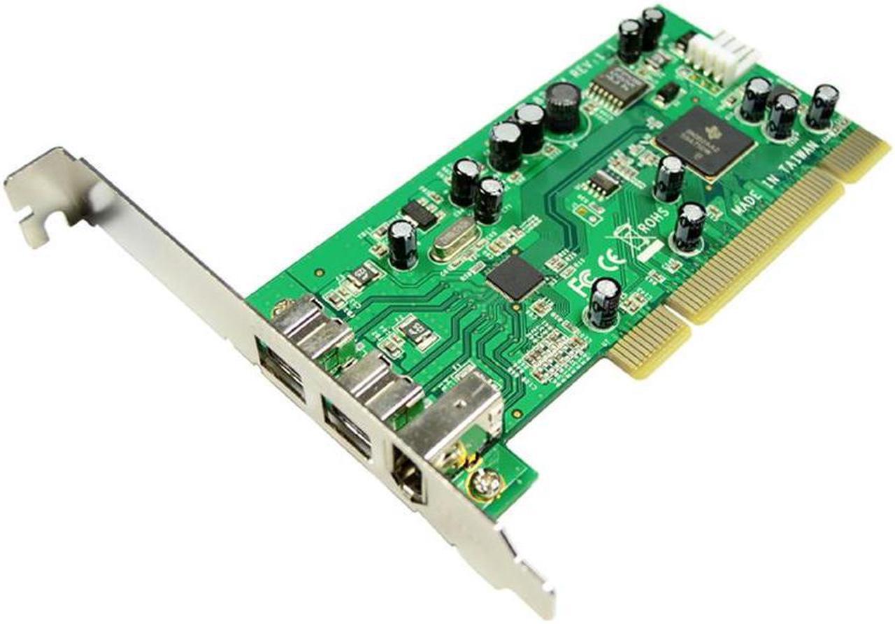 IOCREST PCI Combo 2x 1394b + 1x 1394a Firewire Ports PCI Controller Card 1394 card TI Chipset