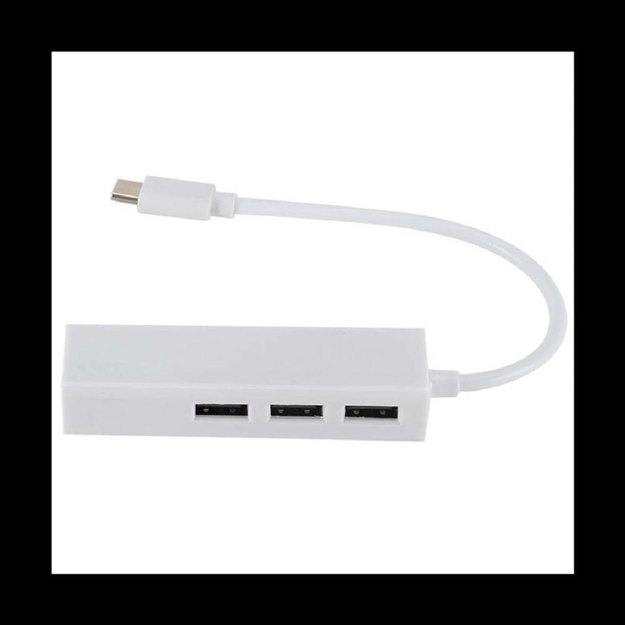 TYPEC TO USB2.0 100GbE Network Card Hub Lan Rj45 Ethernet Network Adapter 3 Port USB 2.0