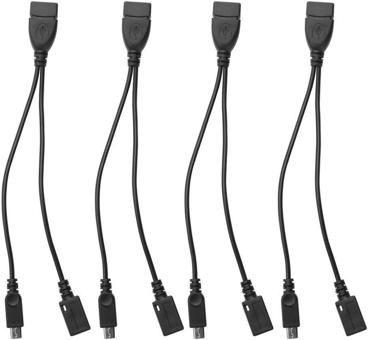 4-Pack Mini OTG Cable Adapter,2-In-1 Powered Micro-USB to USB Adapter(OTG Cable + Power Cable) for Streaming Sticks Etc