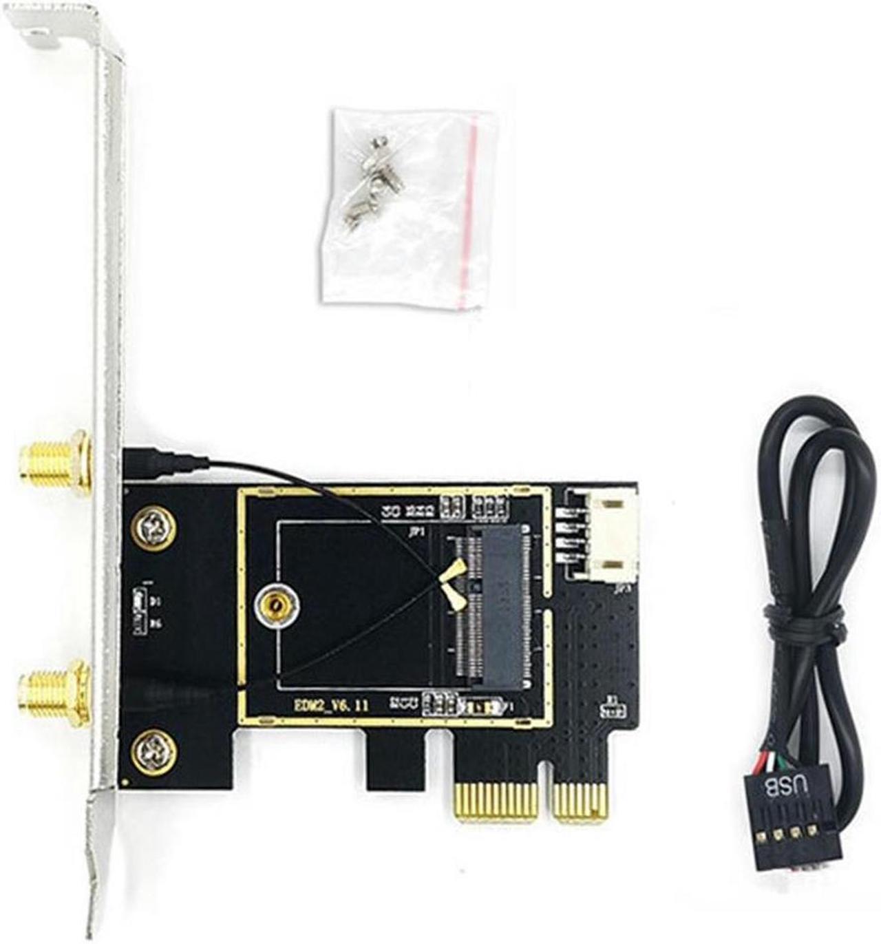 NGFF M.2 to PCIE Network Card Adapter Card PCIE Adapter Card Supports NGFF M.2 Wireless Network Card