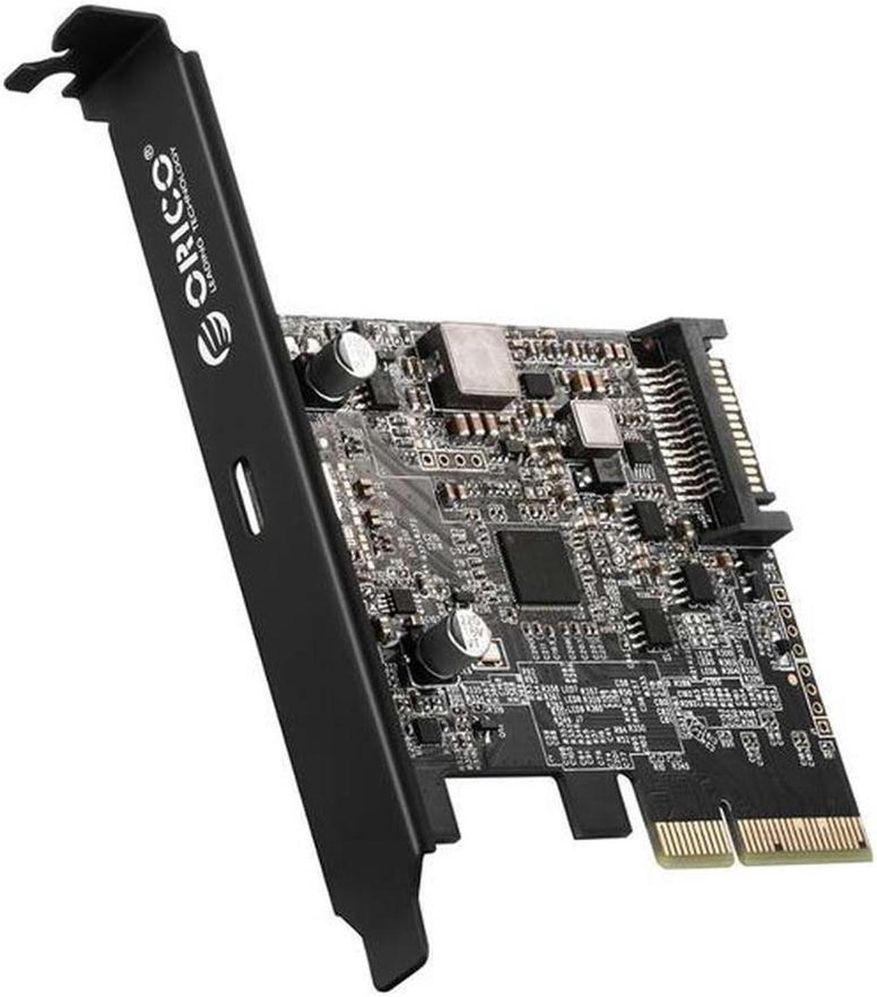 Typec USB C PCI-Express to USB 3.2 20Gbps PCI-E Express Expansion Card Adapter with ASM3242 Chipset for Windows 8/10/Linux