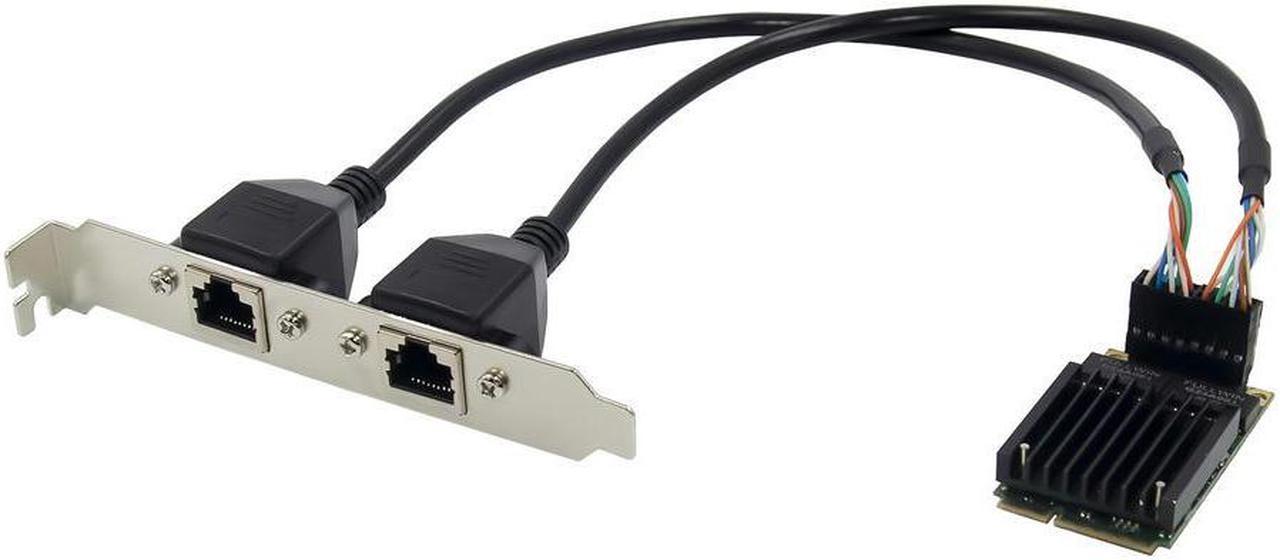 MINI PCIE to dual Gigabit Ethernet mpcie to 2 ports 100/1000M lan card inter Chipset  82583+AMS1182E