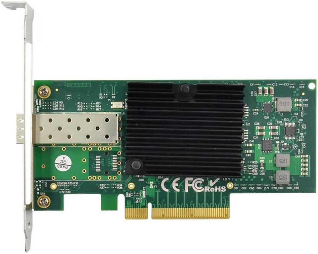 PCI-E X8 to 10 Gigabit server fiber network card PCIe 10GbE SFP + fiber network card 82599EN chipset