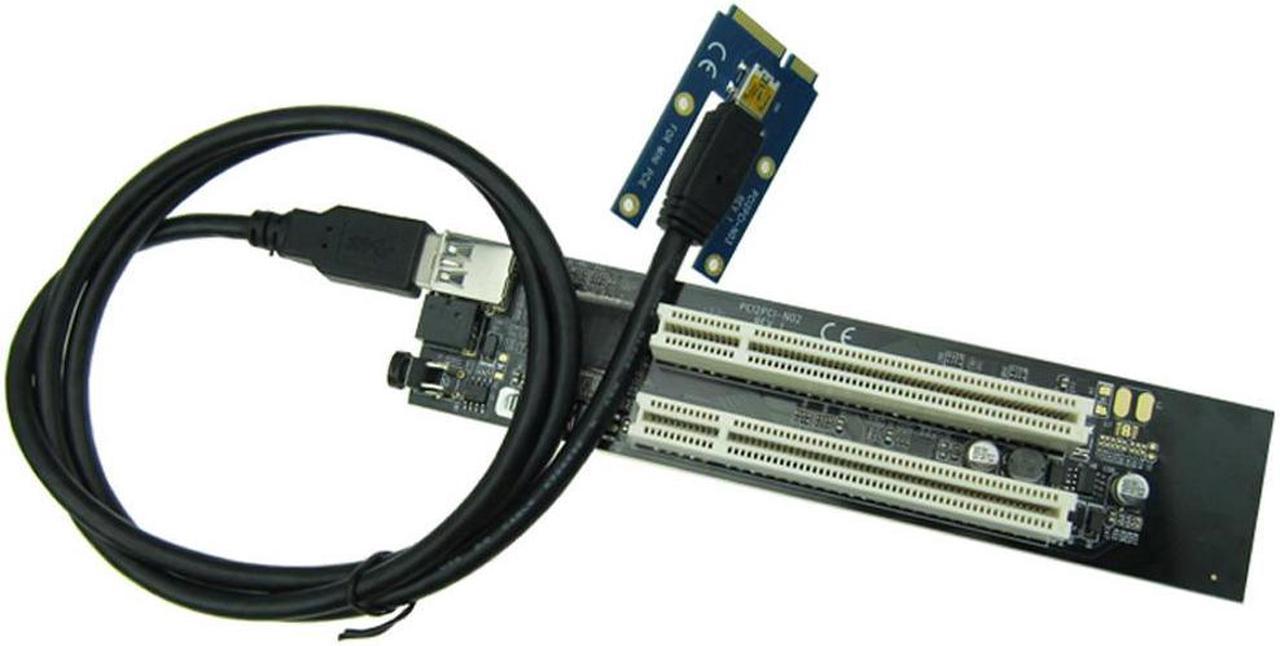 Half-size / Full-size Mini PCIe To 2 PCI 32bit slots adapter mini pci-e riser card for PCI Sound Card Network card graphics card