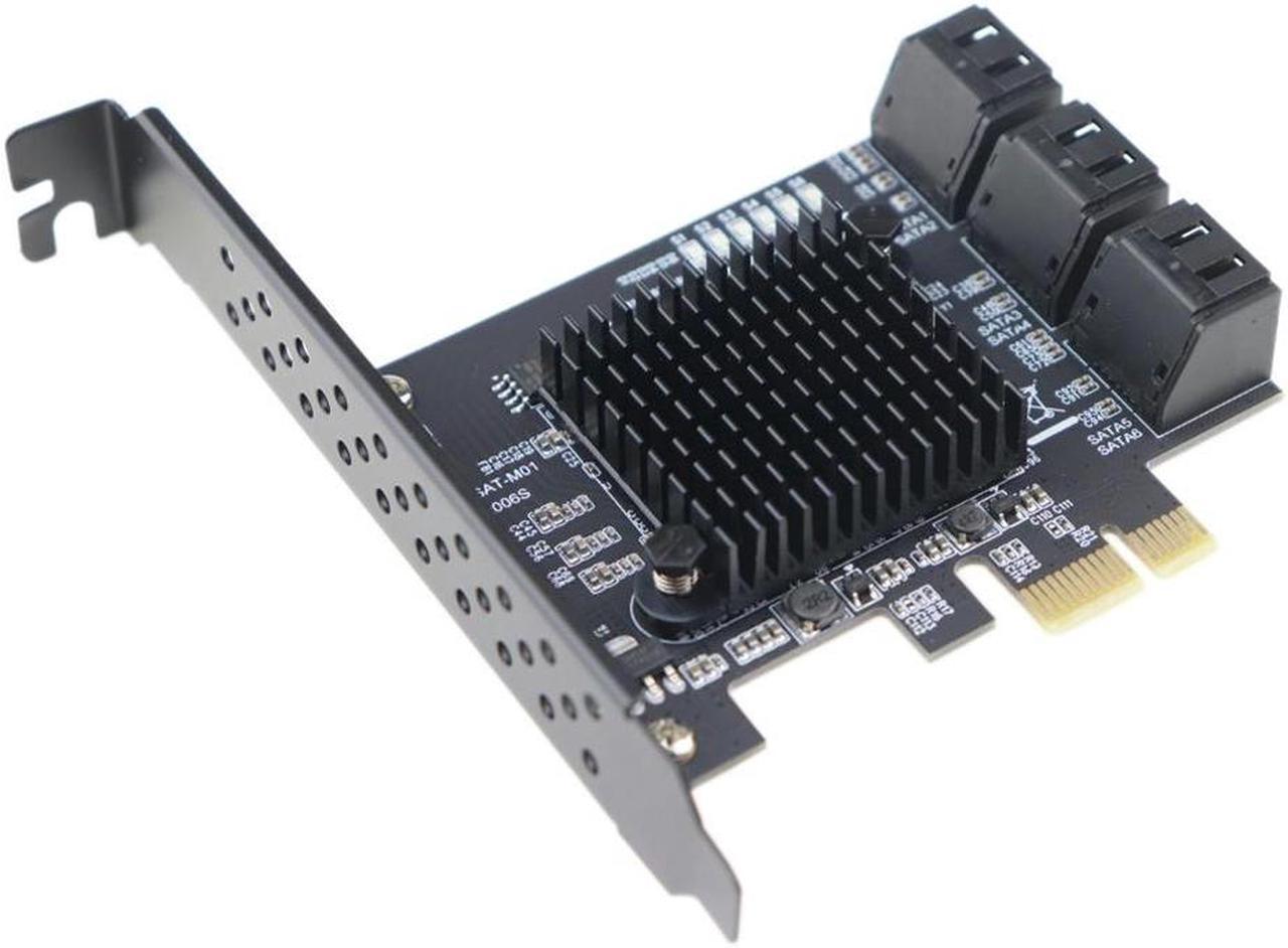 PCIe 2.0 x1 to SATA III 6 Ports Adapter Card Marvell Chipset Non-Raid For IPFS Hard Drive Mining and Adding SATA 3.0 Devices