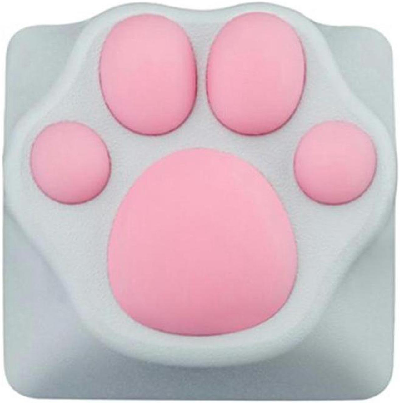 Silicone Cute Paws Artisan Cat Paws Pad Keyboard KeyCaps for Cherry MX Switches Personality Soft Feel Cat Keycap, A