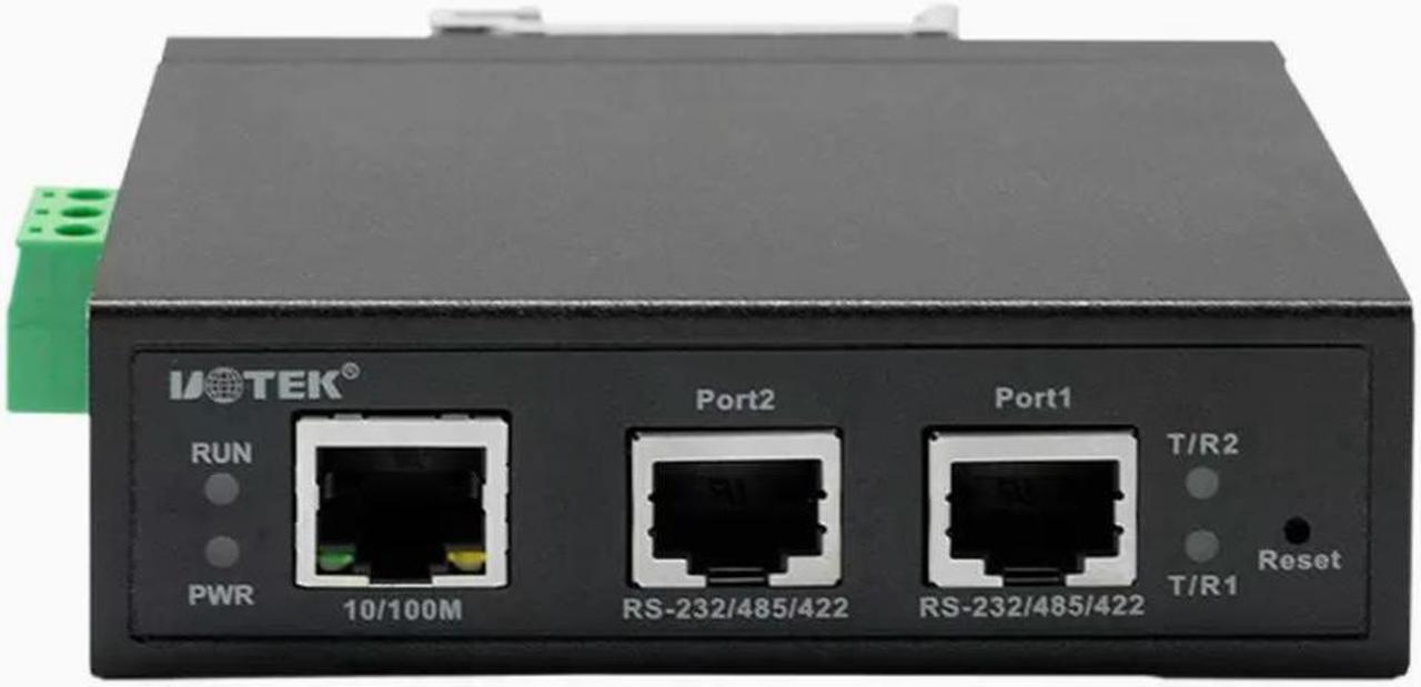 10/100M TCP/IP RJ45 to 2 Ports RS232/RS485/RS422 Serial Device Server RS-232/485/422 Converter Industrial communication UT-6312C