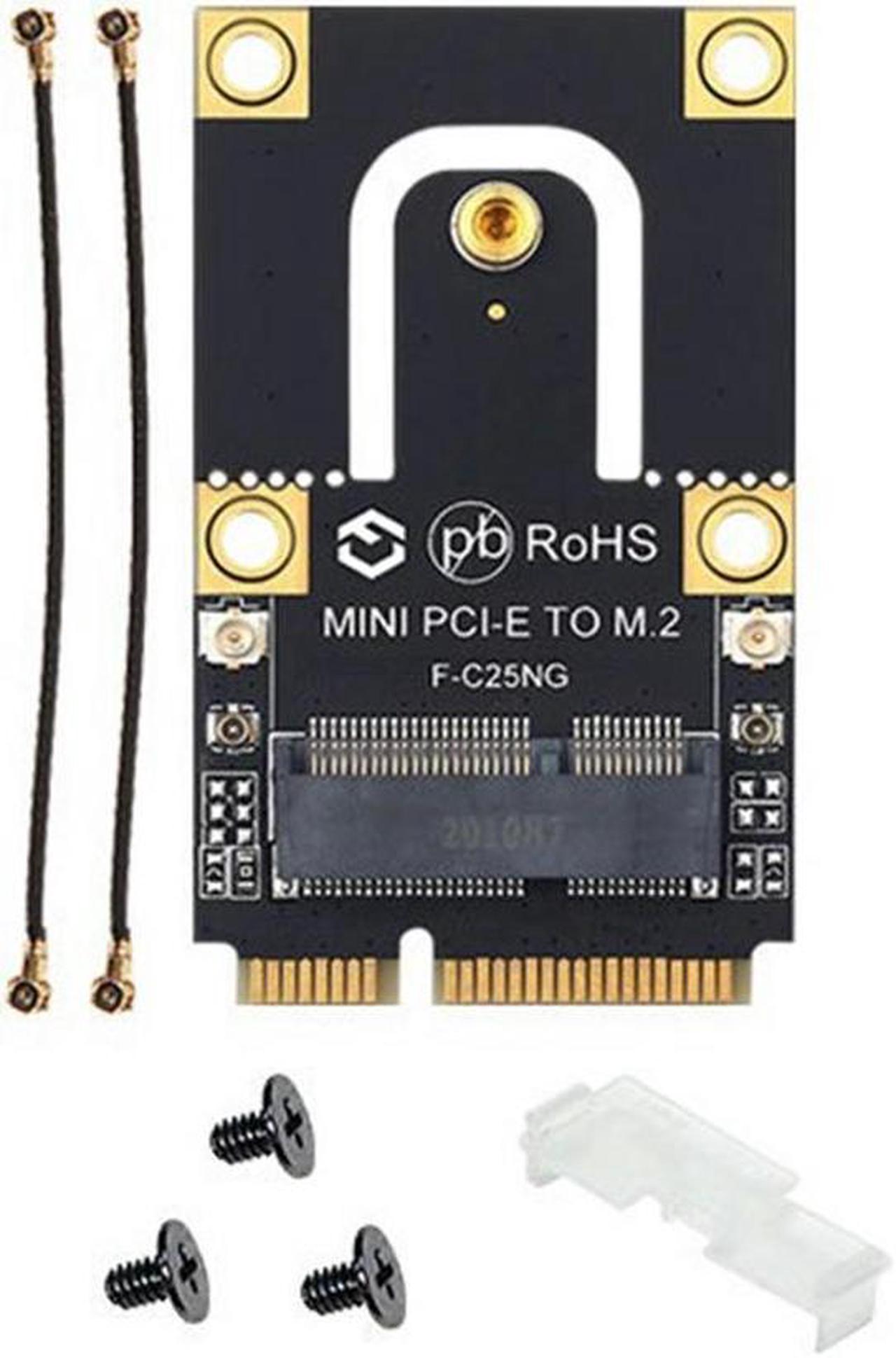 M.2 to Mini PCI-E Adapter Without 6E AX210 Wireless Card 5374Mbps 802.11AX 2.4G/5Ghz/6Ghz BT5.2, M.2 to Mini PCIE