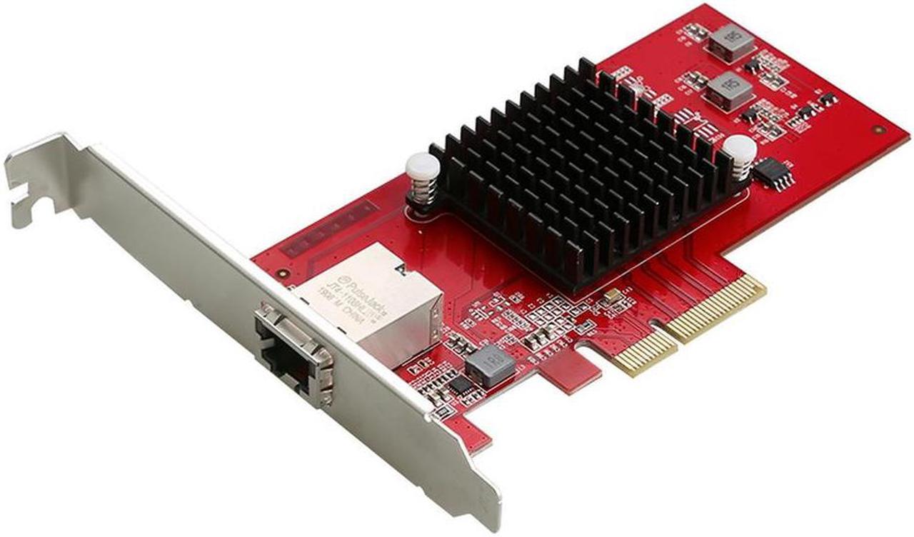 PCI-Express x4 to single port 10G/5G/2.5G/1000M/ RJ45 Lan Adapter Ethernet gigabit nic network card 10000M AQUANTIA AQC107 Chip