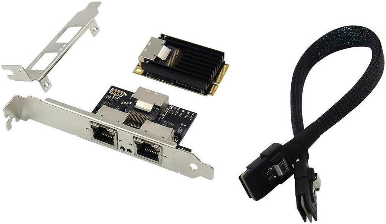 mini PCIE Gigabit Ethernet electrical network card mini PCIe 2 Ports 1000M RJ45 LAN card Chipset 350AM2