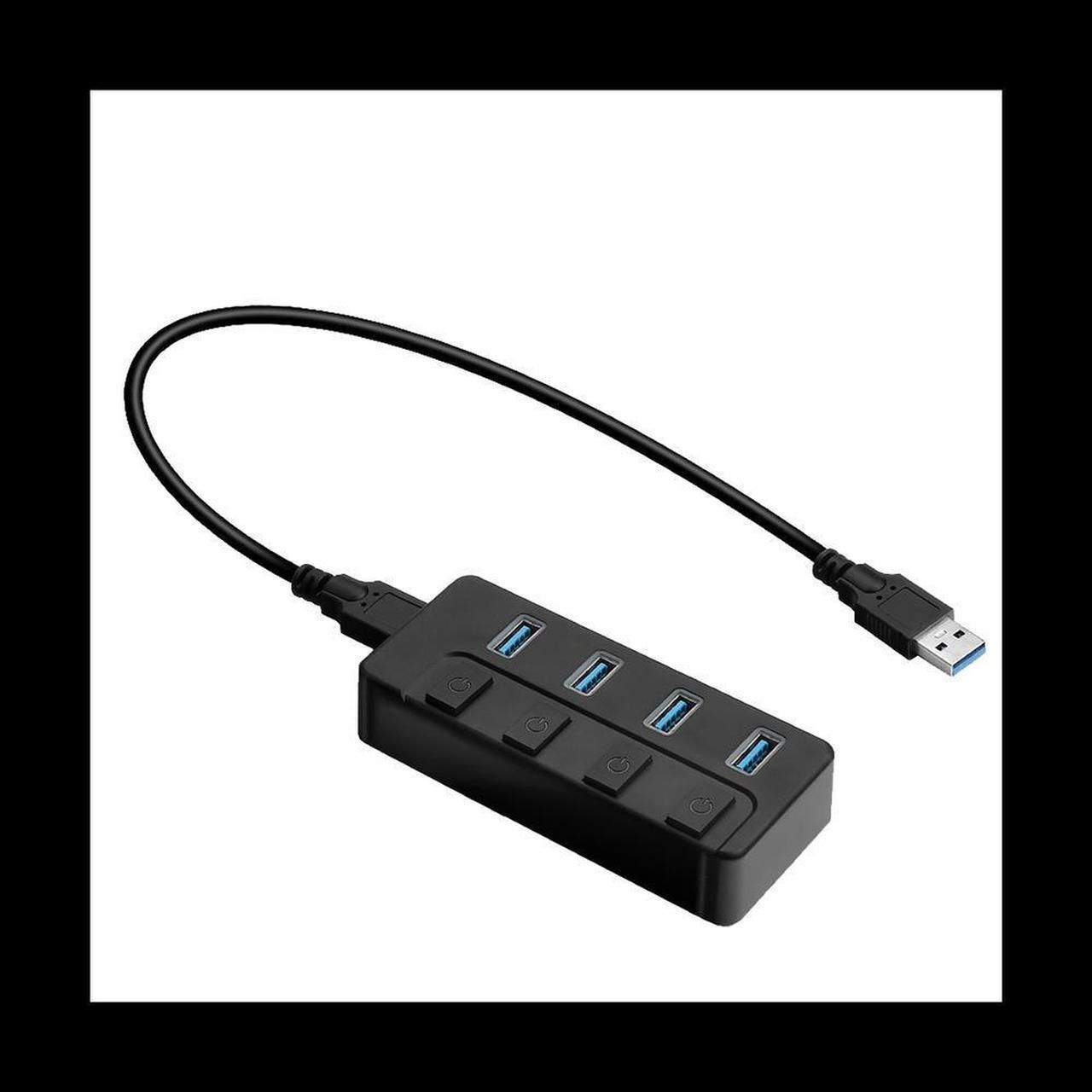 4 Ports USB3.0 HUB Splitter Computer Multi-Interface Splitter USB Splitter USB Expansion Charger with Independent Switch