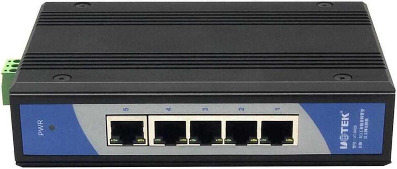 UT-6405 5 port industrial grade non-managed Ethernet switch 10/100Mbps auto negotiation full duplex half duplex Auto MDI/MDI-X