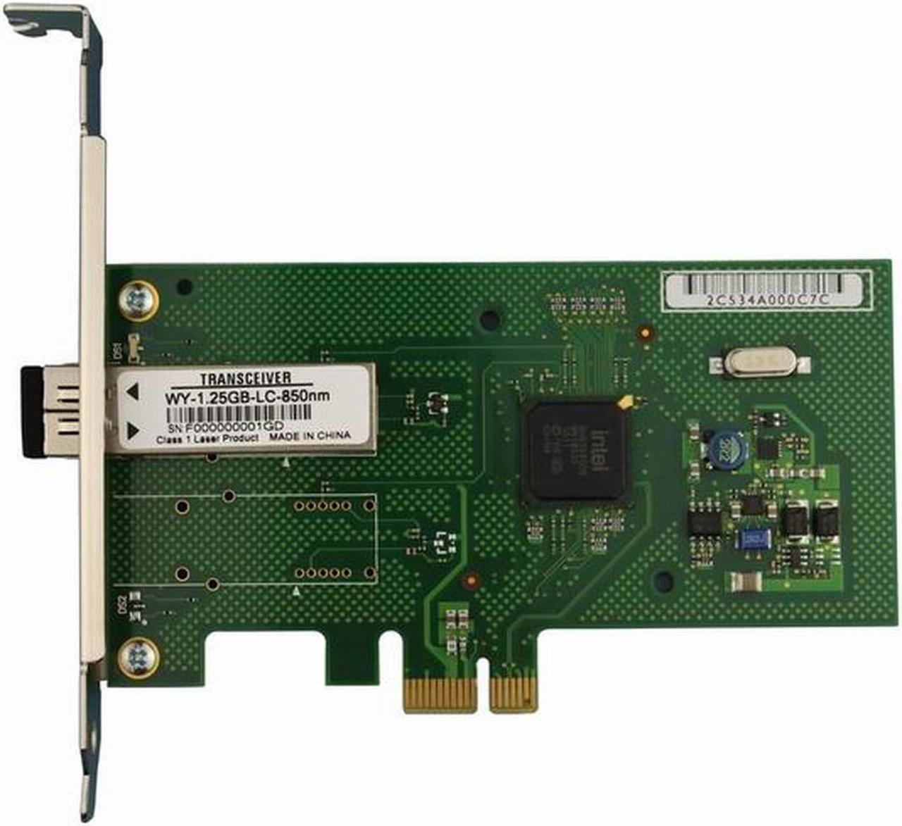 WY580F PCI-E X1 1000M Gigabit desktop fiber network card 82580 diskless PXE multimode LC Fiber Ethernet