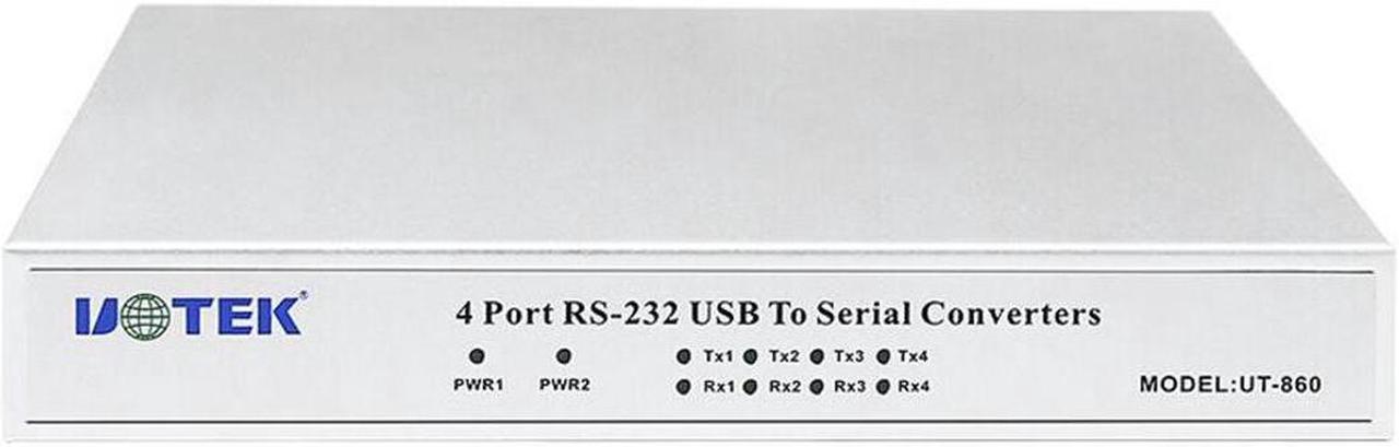 UT-860 USB 2.0 to 4 Ports RS232 Adapter Convertor DB9 COM RS-232 Serial Port Multiplier USB2.0 TO RS232 HUB