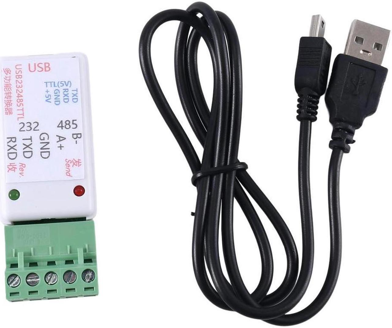 3 In1 USB 232 485 TO RS485 / USB TO RS232 / 232 TO 485 Converter Adapter Ch340 W/LED for WIN7,Linux PLC Access Control