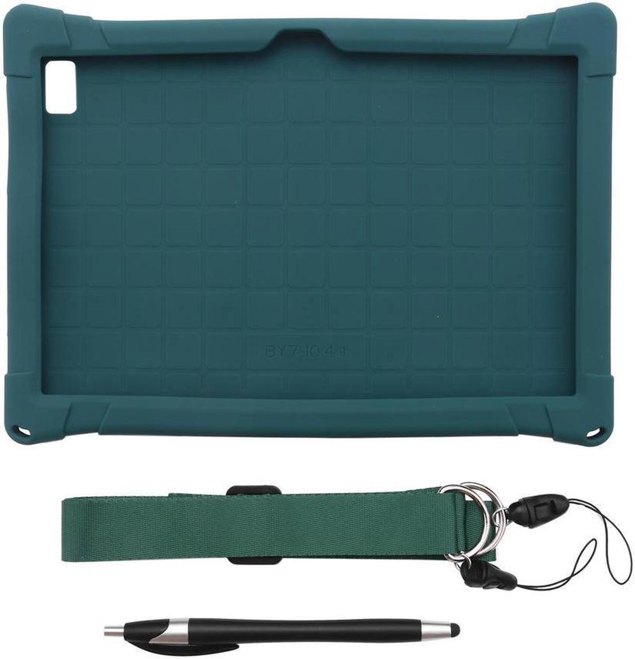 Case Cover for Teclast P20HD 10.1 Inch Tablet PC Stand Anti-drop Protection Silicone Case with Lanyard (Dark Green)