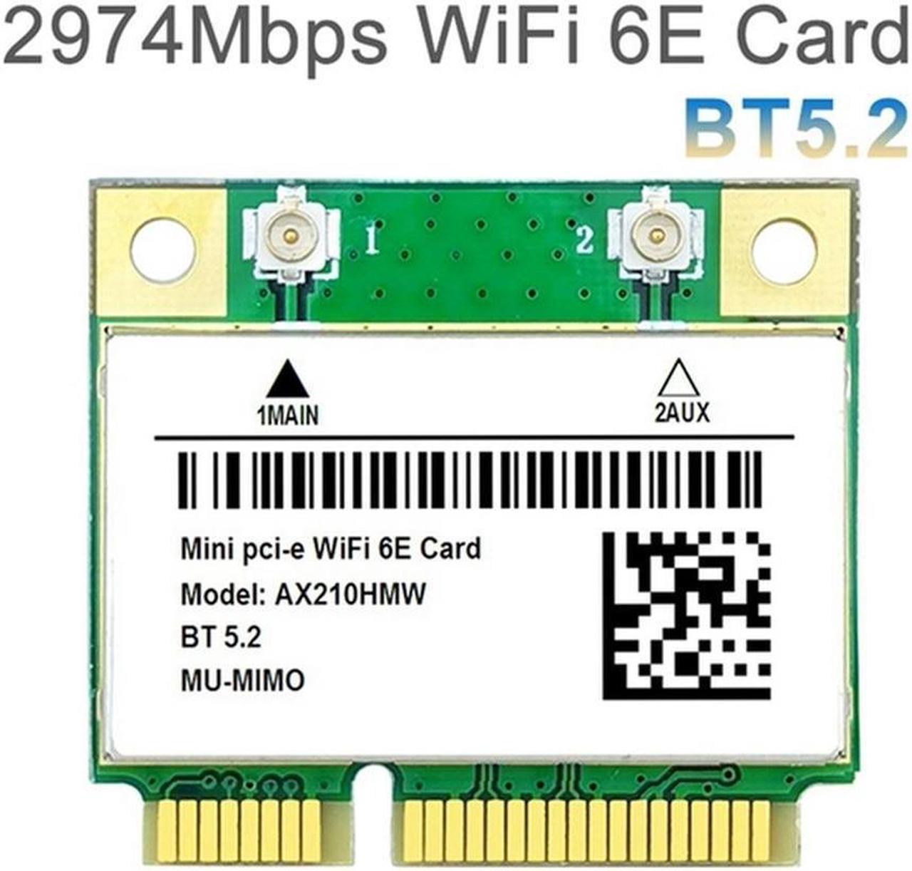 6E AX210HMW Mini PCI-E Card AX210 802.11Ax/Ac 2.4G/5G BT5.2 Wireless Adapter For Gaming Laptop