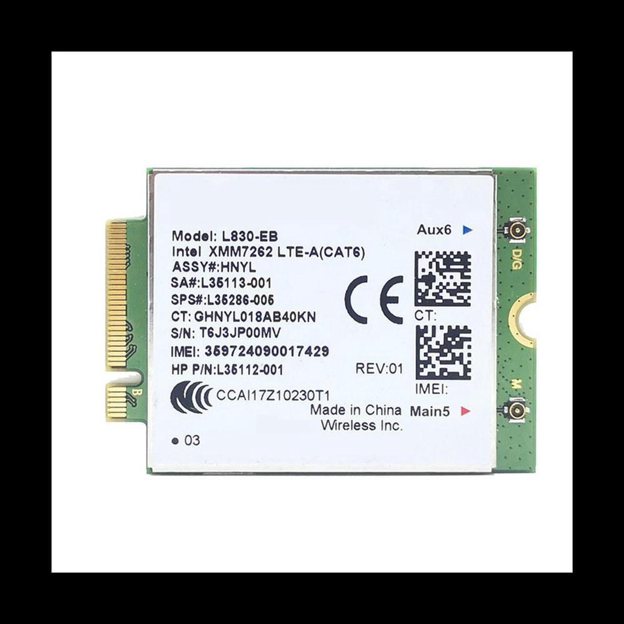 For L830-EB Card 4G LTE L830 L35286-005 7262 LTE Module Cat6 300Mbps for 640 650 G5 840 846 850 G6 X360 830