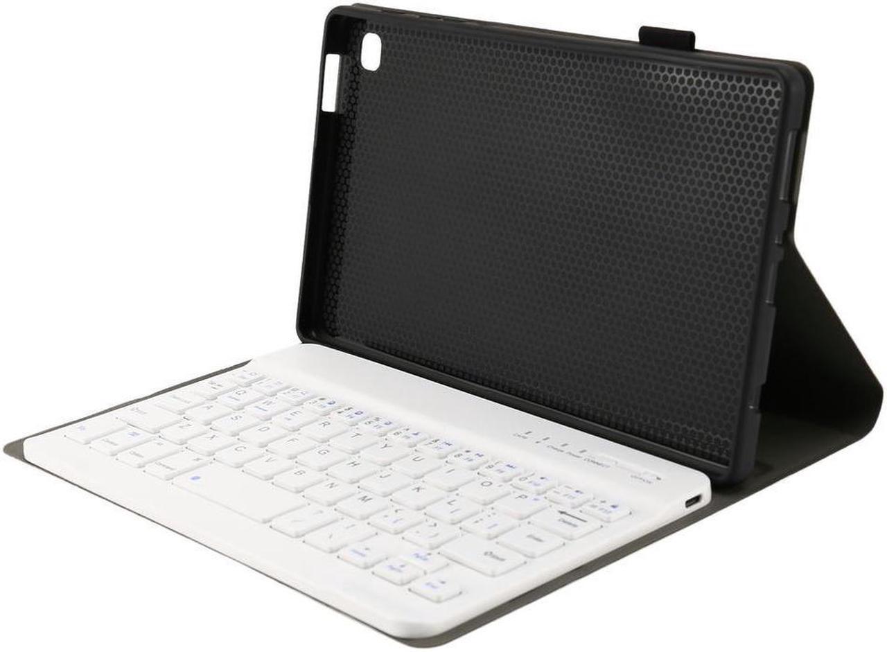 PU Case+Keyboard for Tab A7 Lite 8.7 Inch T220/T225 Tablet Flip Case Tablet Stand with Wireless Keyboard (A)