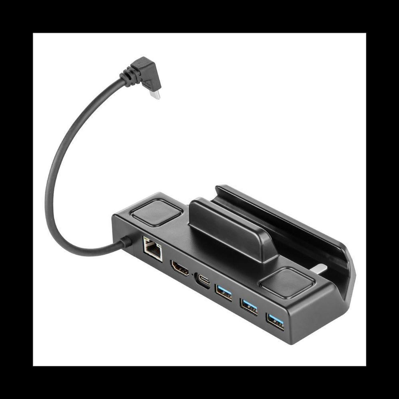 Docking Station TV Base Stand 6 in 1 Hub Holder Dock 60Hz HDMI-Compatible USB-C RJ45 Ethernet for Steam Deck Console