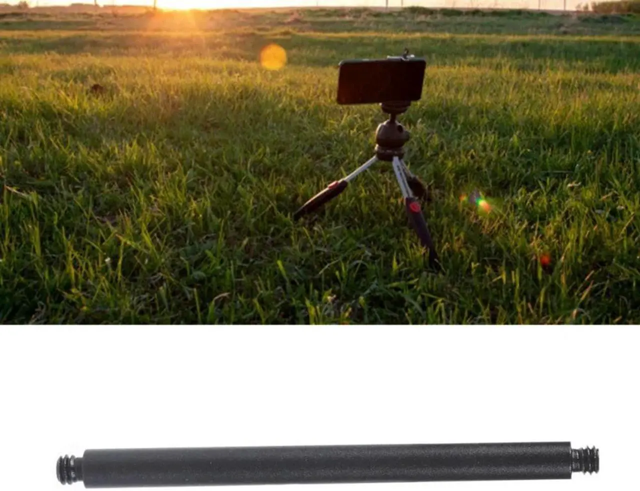 Alt view image 3 of 4 - Convenient 1/4" Male Threaded Screw Converters Extension Rod for Cameras     Convenient 1/4" Male Threaded Screw Converters Extension Rod for Cameras