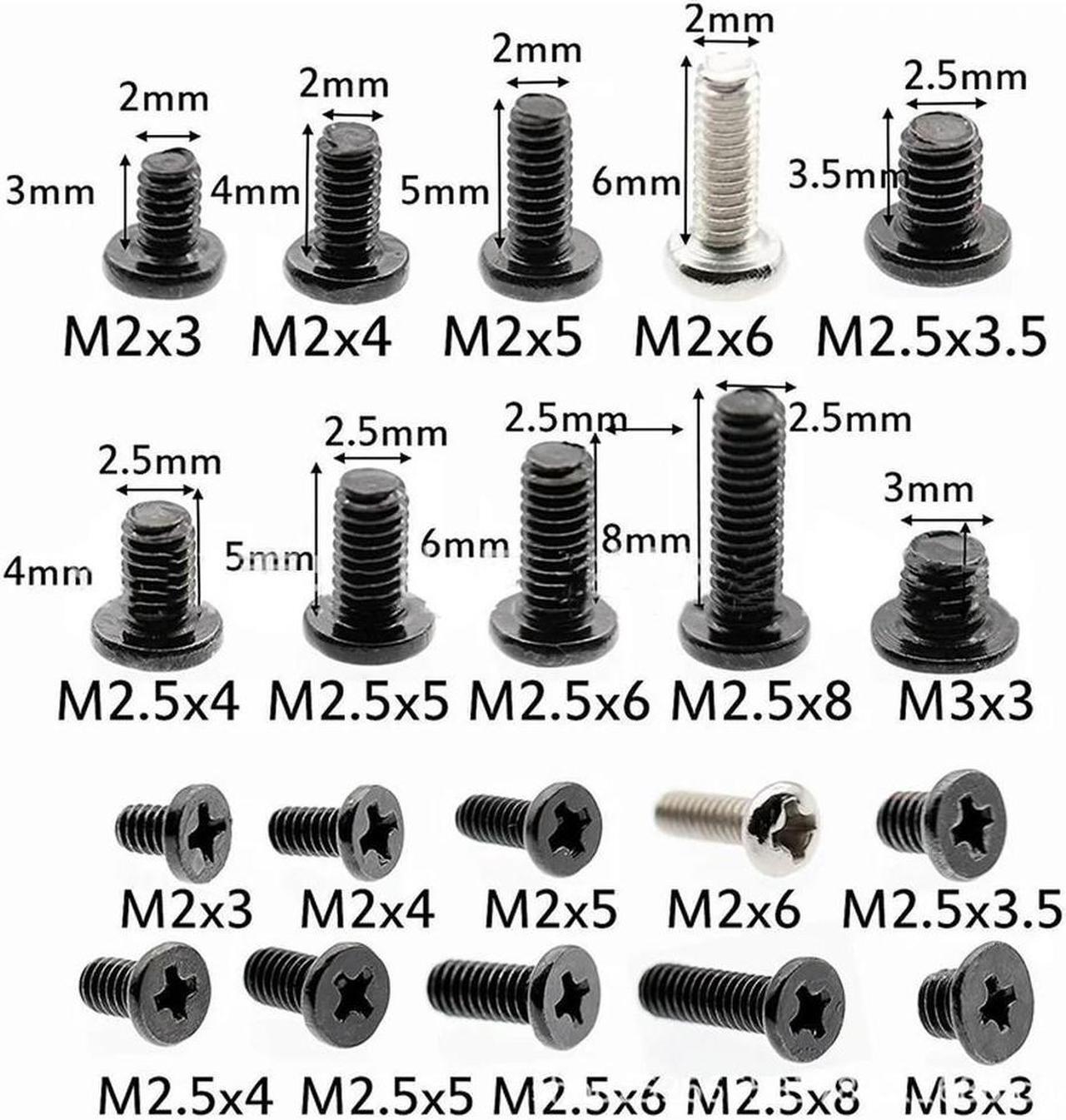 Alt view image 2 of 4 - Ruth's sister 500Pcs Laptop Universal Screw Replacement Kit M2, M2.5, M3 For Gateway