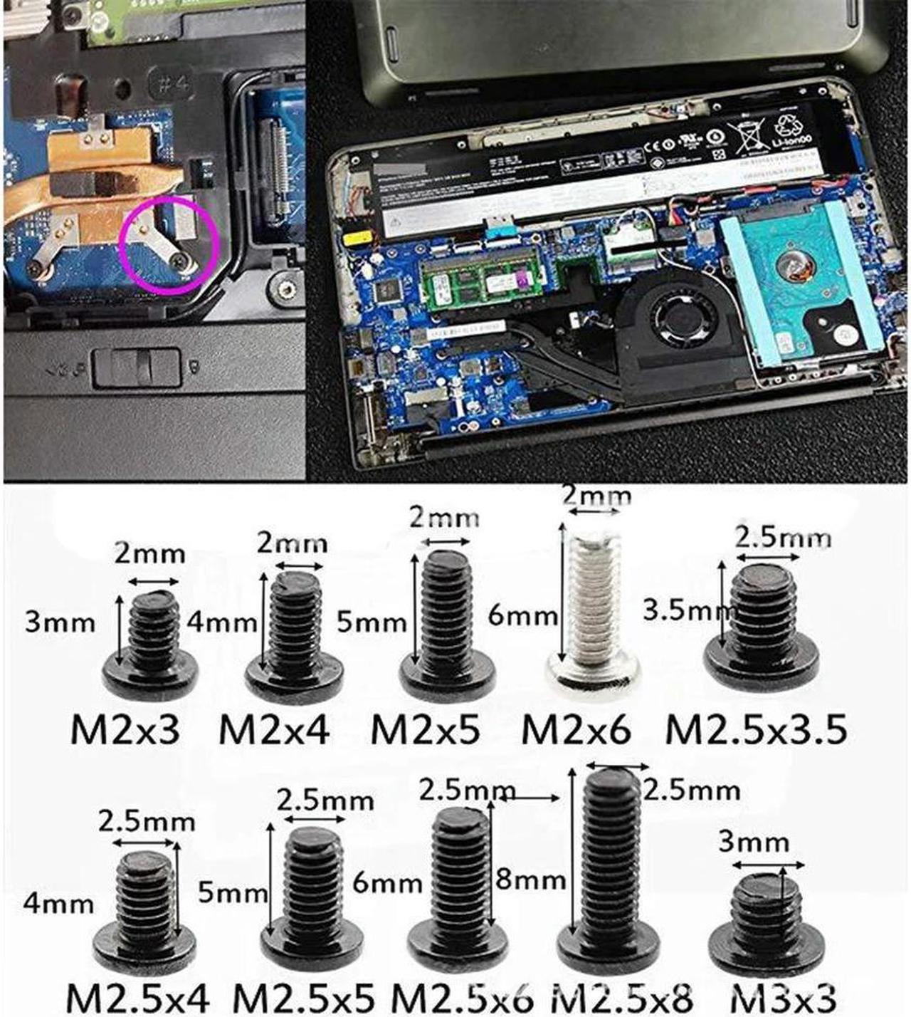 Alt view image 3 of 4 - Ruth's sister 500Pcs Laptop Universal Screw Replacement Kit M2, M2.5, M3 For Gateway