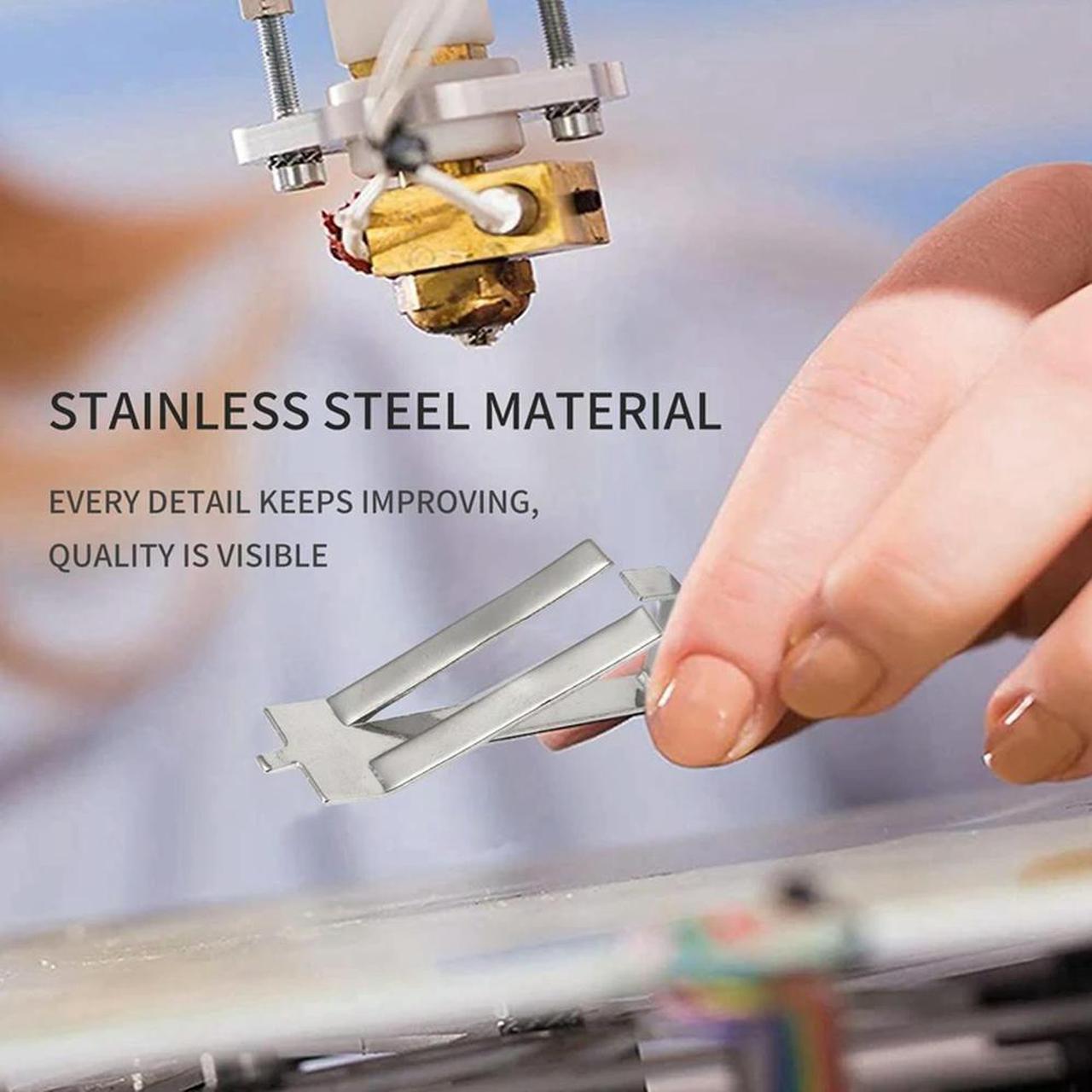 Alt view image 2 of 4 - Ruth's sister 20Pcs Glass Bed Spring Turn Clips For Creality Ender 3 Pro, Ender 3S, Ender 5 Pro, CR-20 PRO, CR-10S Pro 3D Printer