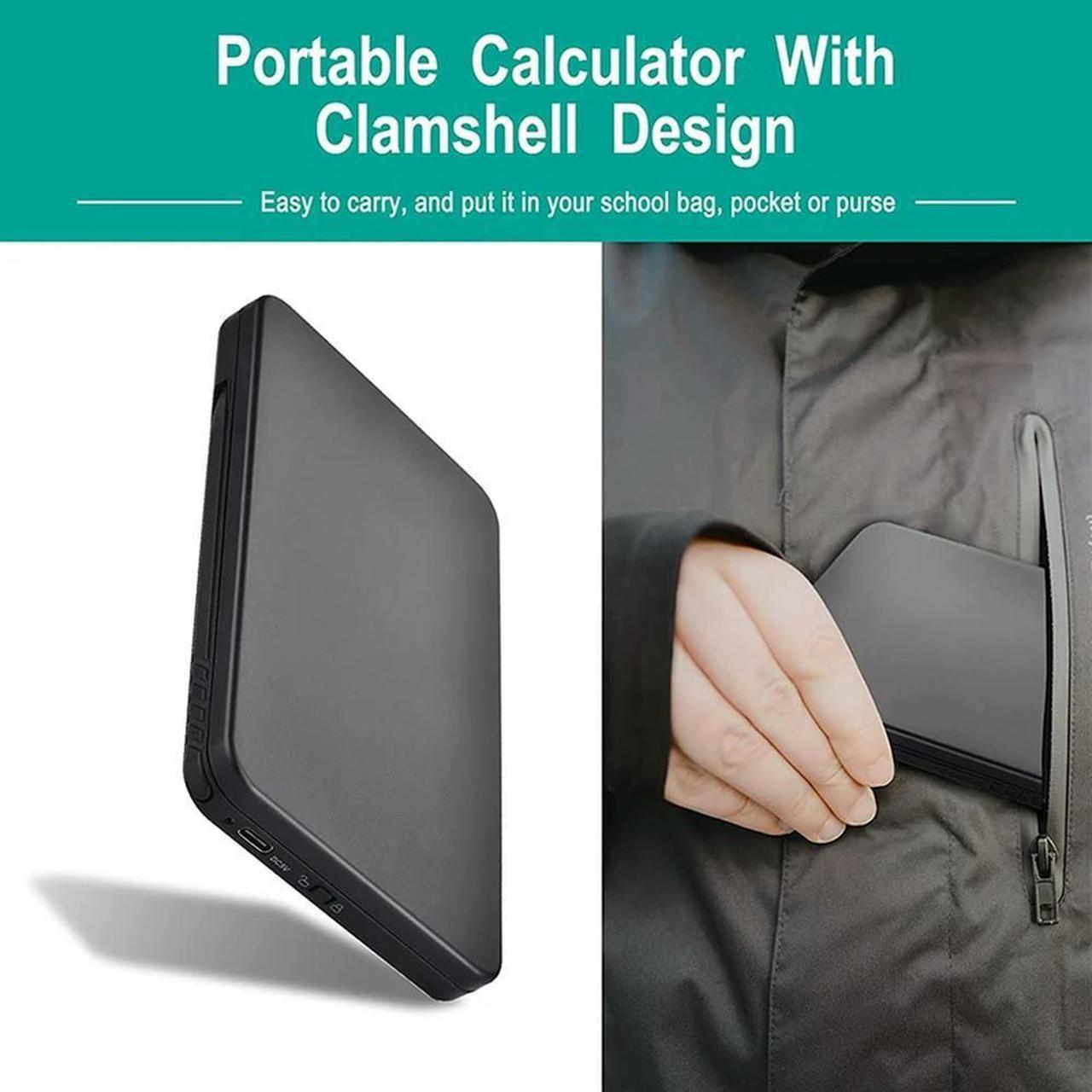 Alt view image 2 of 4 - Ruth's sister Calculator,6.5-Inch Writing Tablet And Pen, Rechargeable Multifunctional Foldable Portable Silent Calculator Notepad