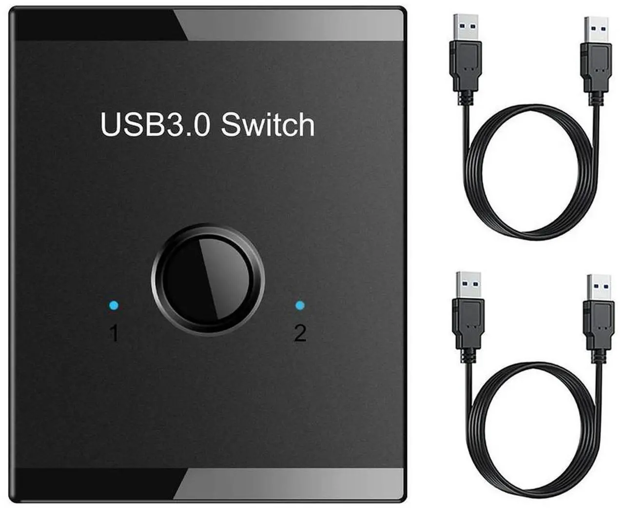 Main image of USB Switch KVM USB HUB 3.0 Switcher Selector KVM Switch for PC Keyboard Mouse Printer 1 PC Sharing 2 Devices USB Switch-AB01