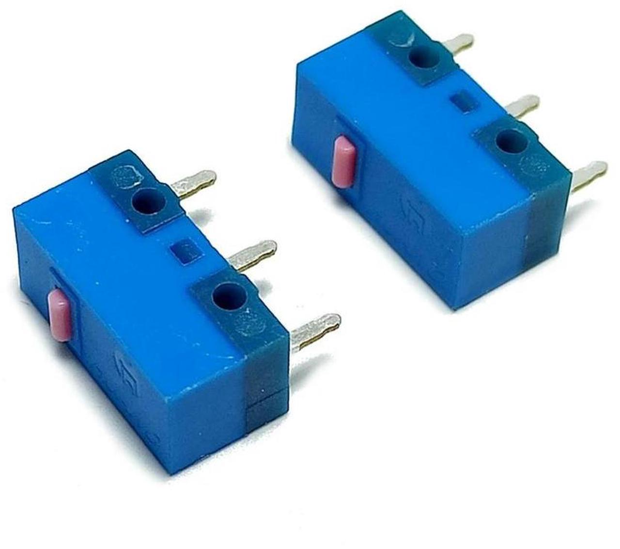 Main image of 2Pcs HUANO Mouse Micro Switch Micro Button Mouse Microswitch 80 Million Click Life 3 Pin Pink Dot 70g 0.74N