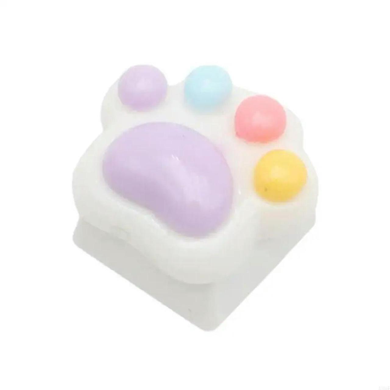 Main image of Colorful Resin Keycap 3D Kitten Claw Type Heat Resistant For Mechanical Keyboard
