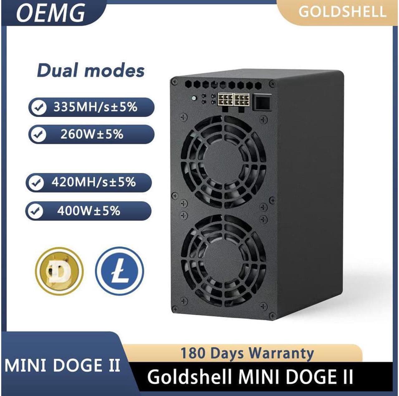 New Release Goldshell Mini Doge II Miner Doge Coin LTC Dual Mode 420M or 335M without PSU