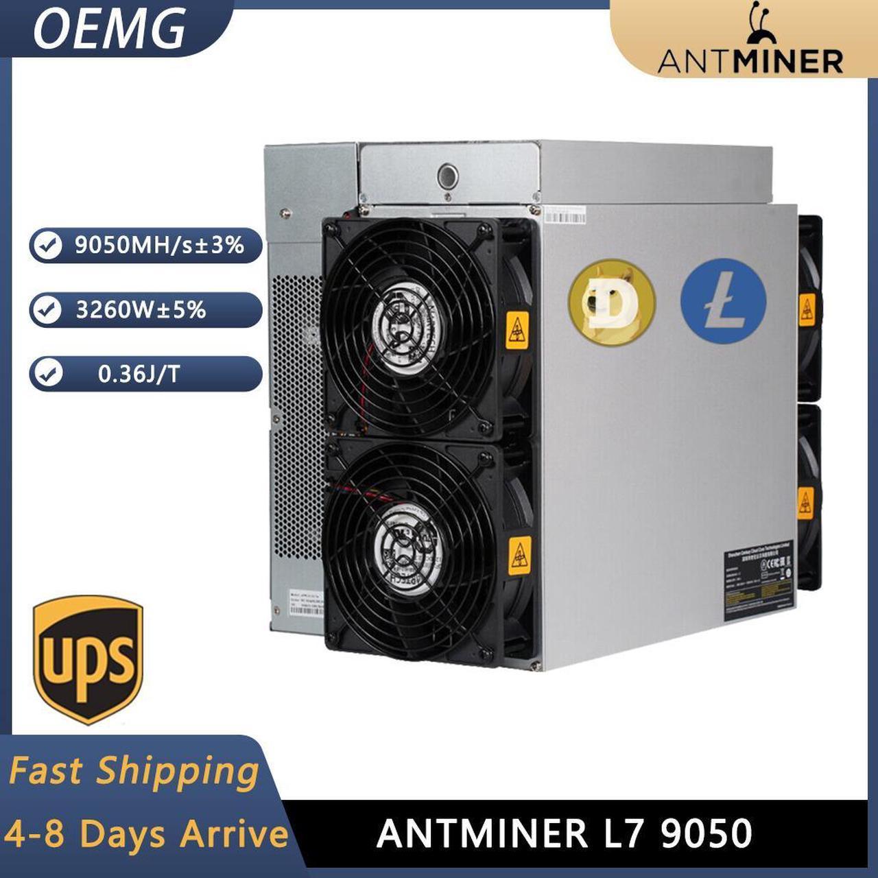 New Bitmain Antminer L7 9050M Doge Coin & Litecoin LTC Coin Asic Miner Crypto Mining Machine Bulit-in PSU