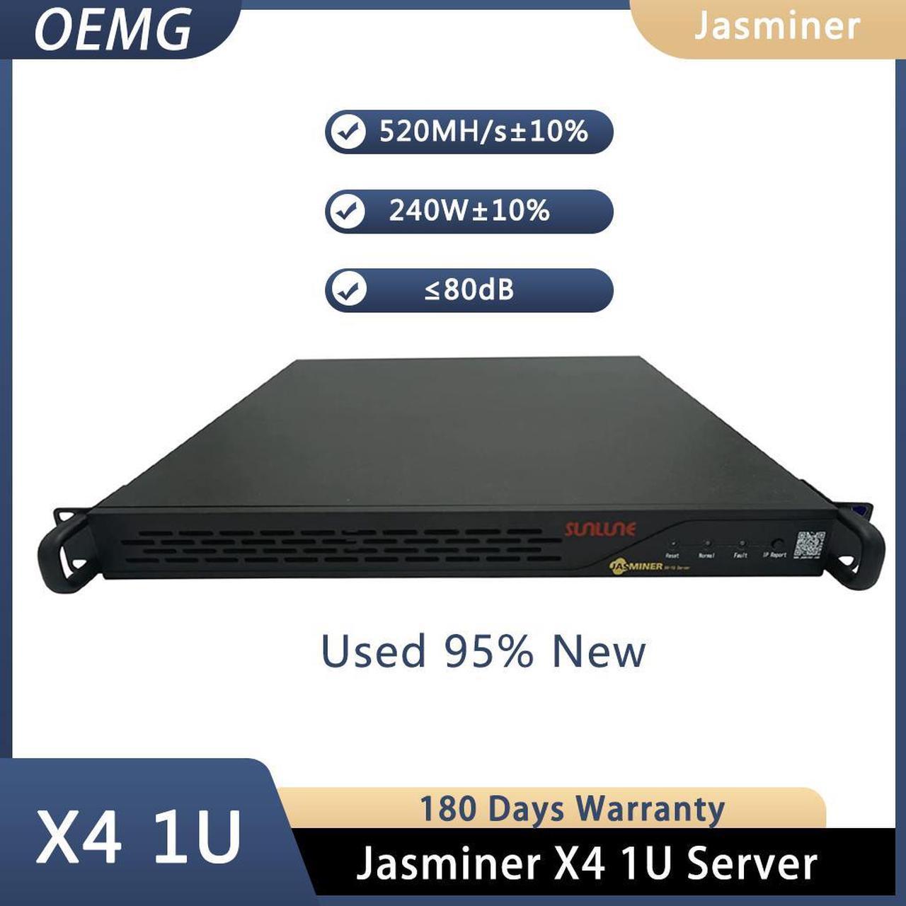 Used Only 2 months Jasminer X4 1U miner 520mh/s Hashrate ETC miner 180 days waranty