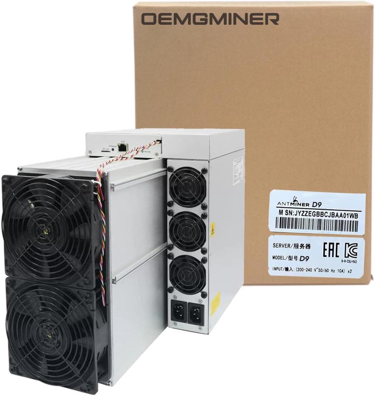 OEMGMINER Bitmain Antminer Dash Miner D9 Hashrate 1770G/s Power 2839W Bulid-in PSU Ready Stock