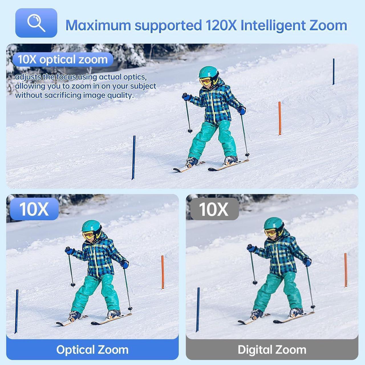 Alt view image 5 of 7 - ORDRO 4K Video Camera Camcorder 10X Optical Zoom&120X Intelligent Zoom, 4K 30MP WiFi Vlogging Camera for YouTube Digital Video Camera w/Microphone, 32G SD Card, Remote Control