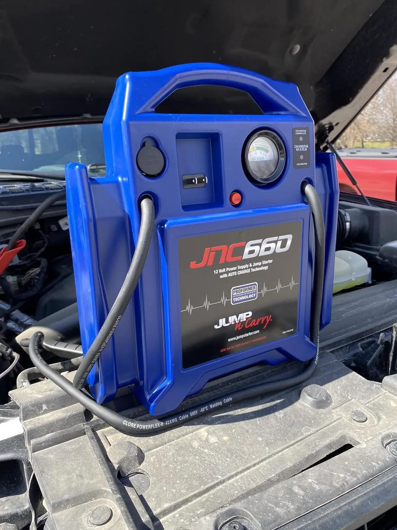 Alt view image 6 of 7 - Clore Automotive Jump-N-Carry JNC660 1700 Peak Amp 12 Volt Jump Starter , Blue