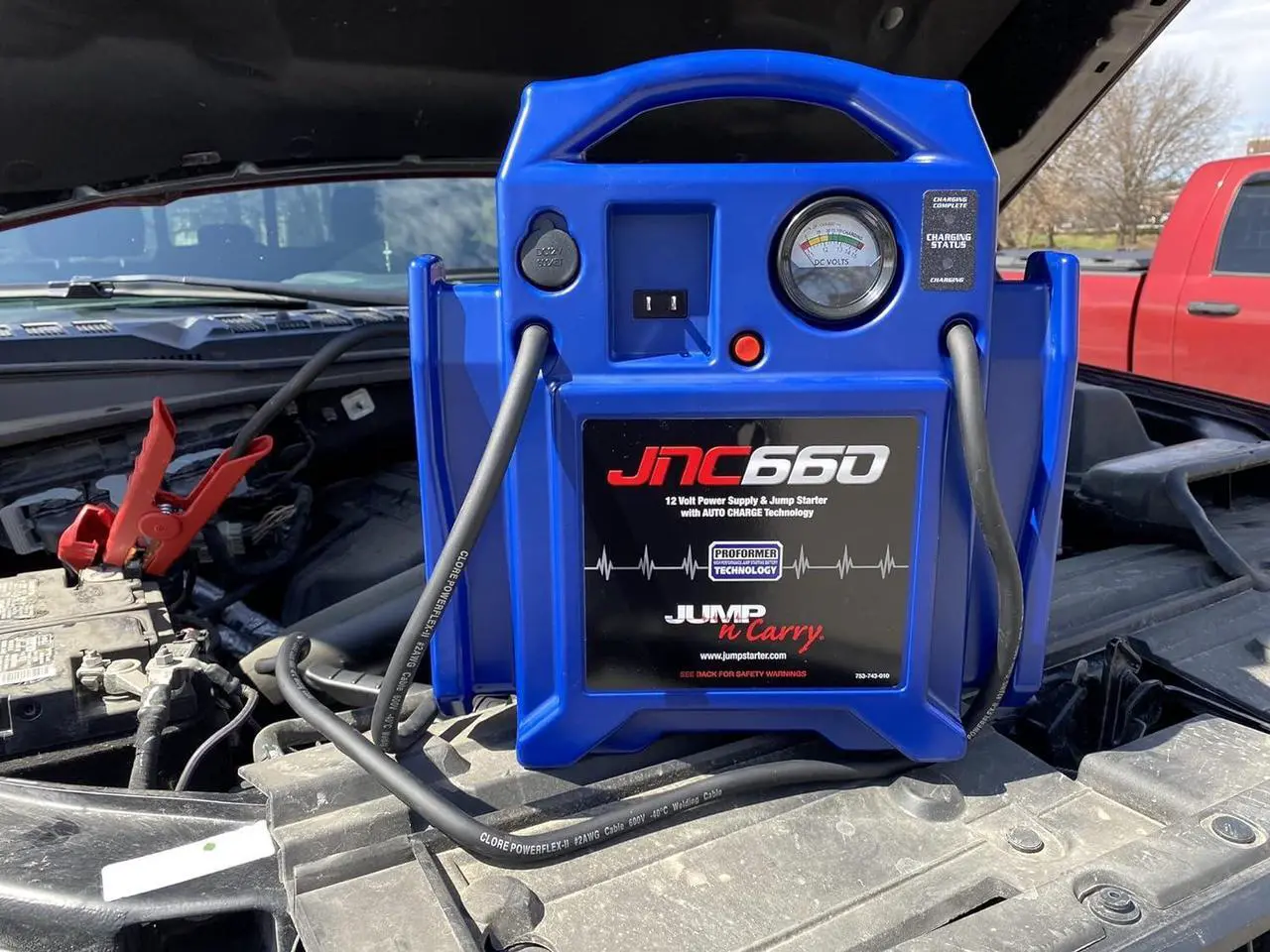 Alt view image 4 of 7 - Clore Automotive Jump-N-Carry JNC660 1700 Peak Amp 12 Volt Jump Starter , Blue