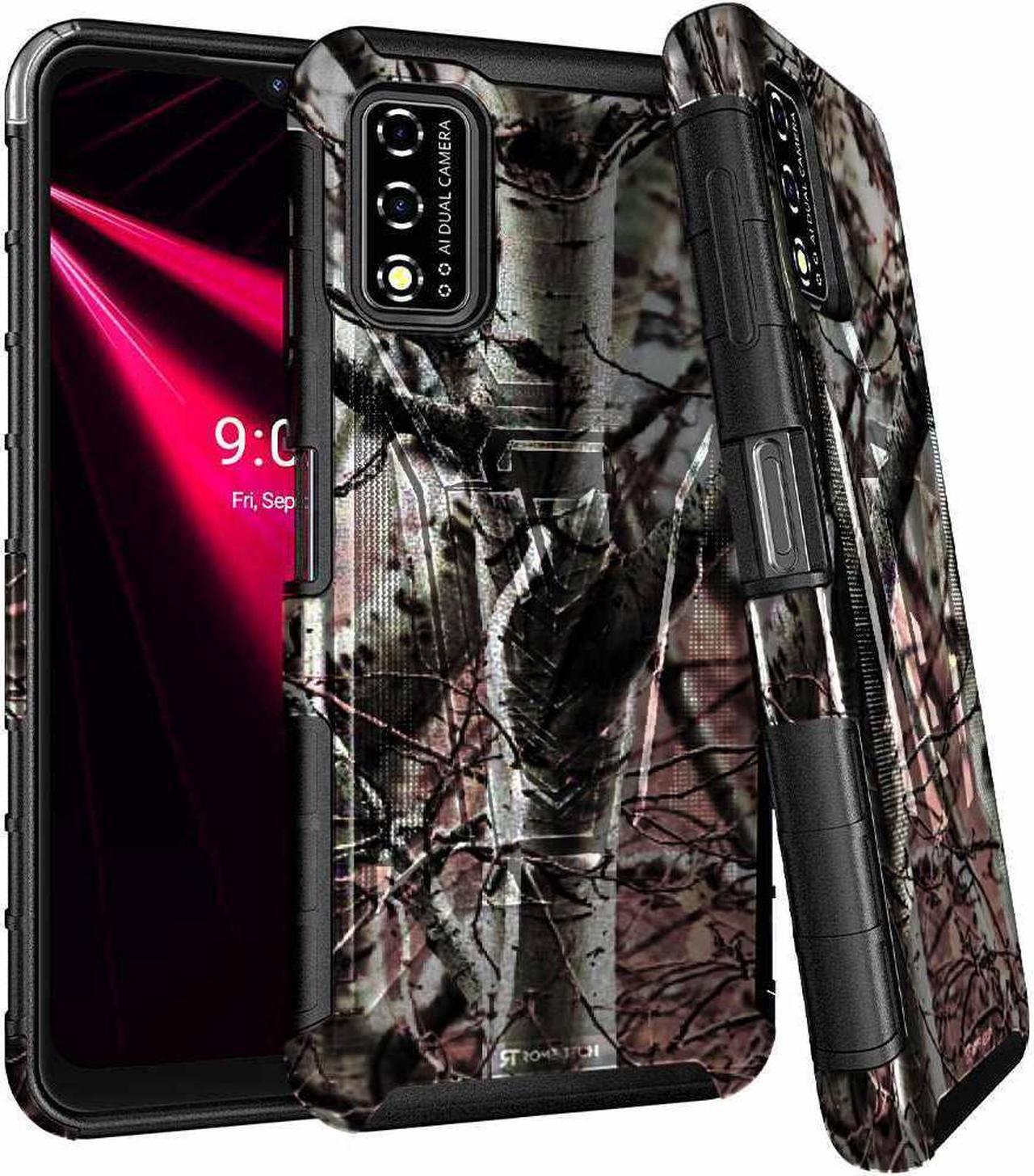 Main image of T-Mobile Revvl V 4G 6.52" (2021) Rome Tech Dual-Layer Holster Case - Camo Tree