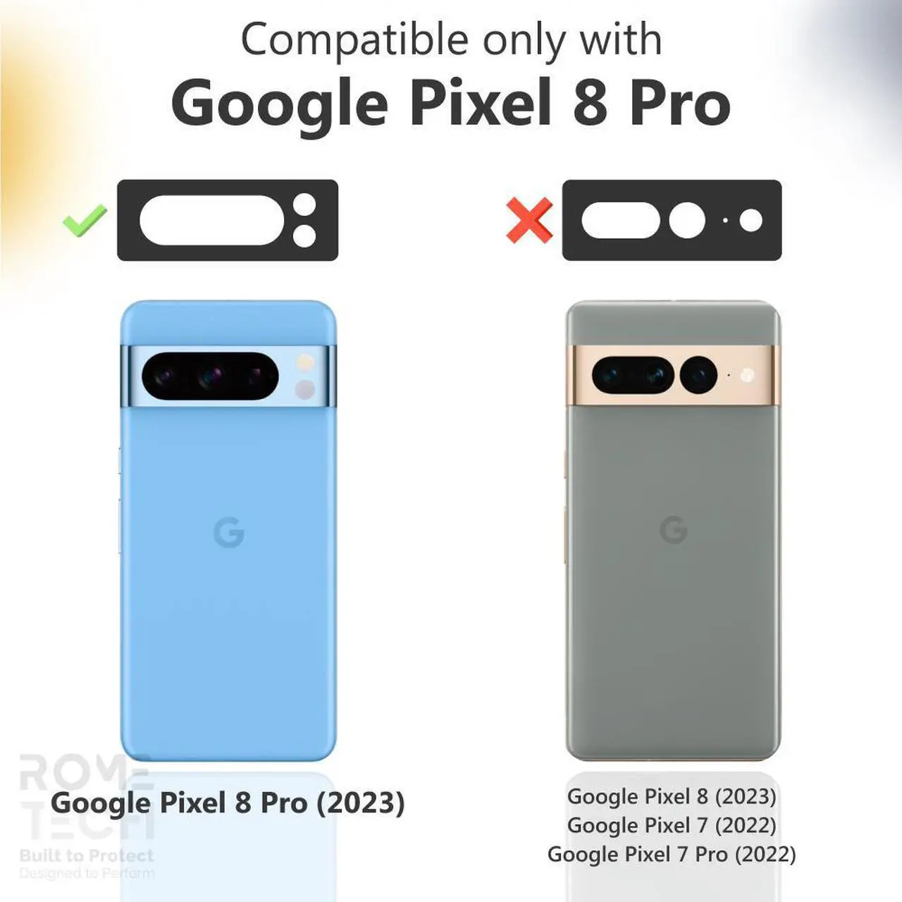 Alt view image 2 of 6 - Google Pixel 8 Pro (2023) Rome Tech Clarity Case w/Magsafe - Black