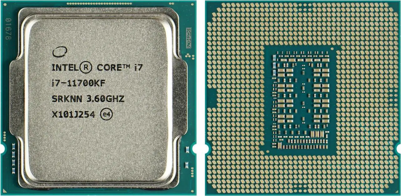 Alt view image 4 of 9 - Intel Core i7 Gen 11 I7-11700KF 4.90 GHz Rocket Lake SRKNN FCLGA1200 CPU