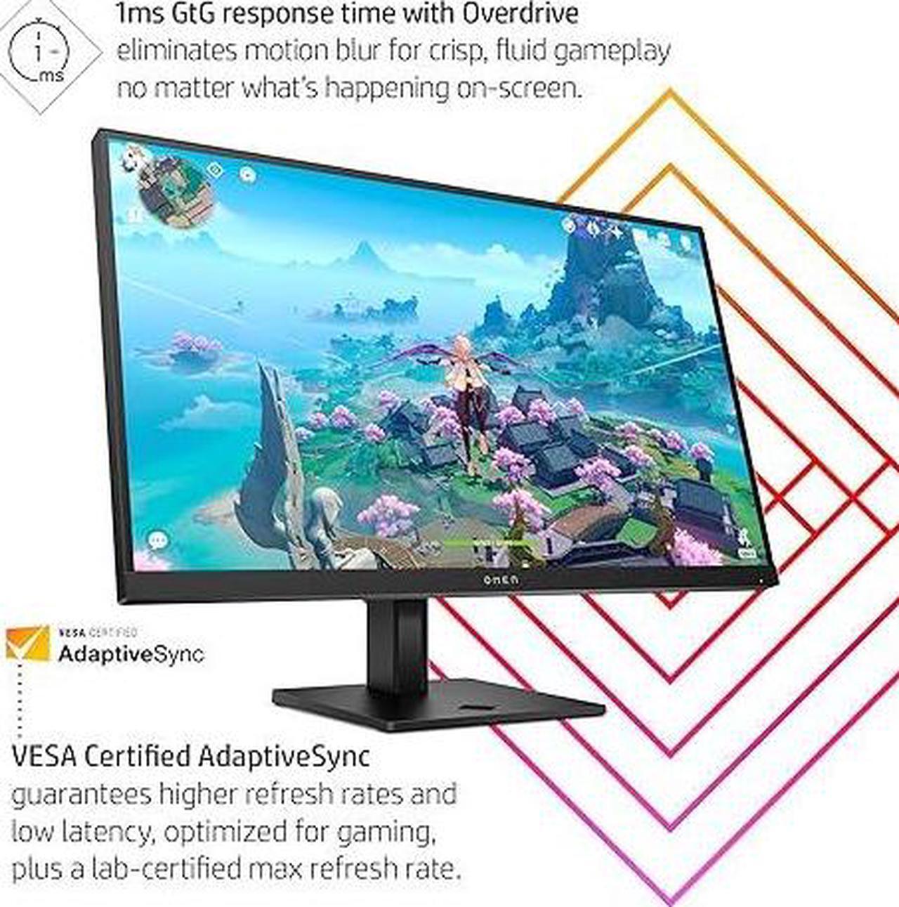 Alt view image 3 of 11 - HP OMEN  27-inch FHD 165Hz Gaming Monitor Pivot rotation Height Adjustable