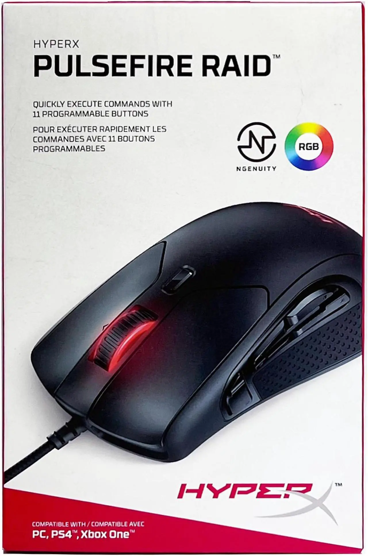 Alt view image 10 of 15 - HyperX Pulsefire Raid – Gaming Mouse, 11 Programmable Buttons, RGB, Ergonomic Design, Comfortable Side Grips, Software-Controlled Customization