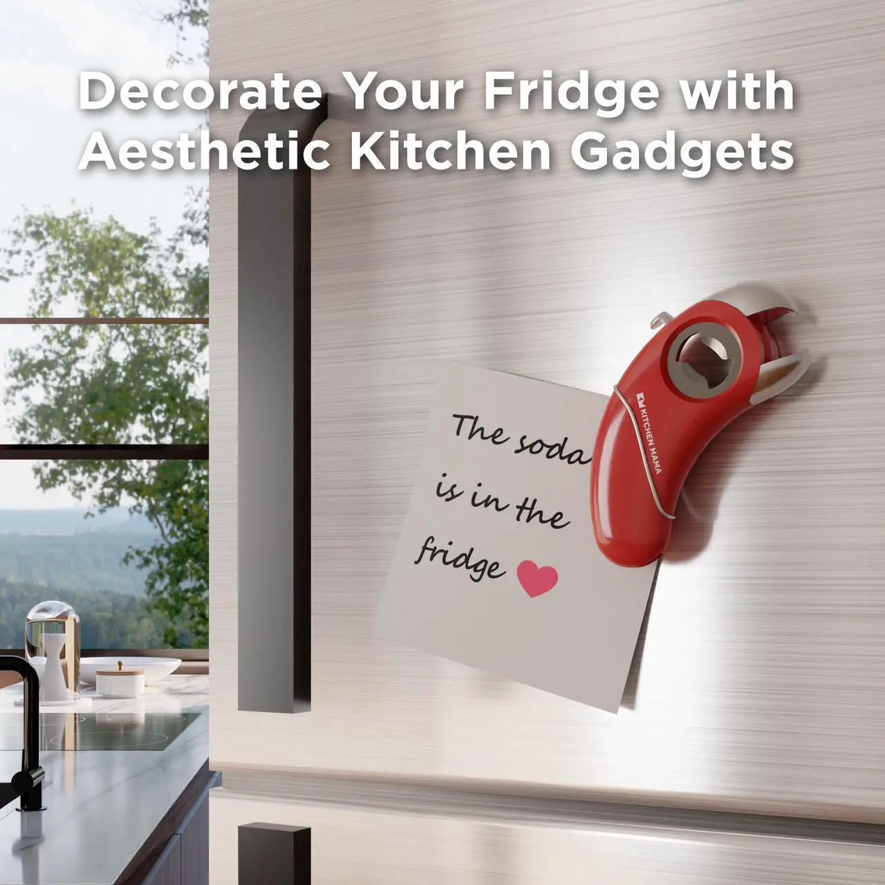Alt view image 7 of 7 - Kitchen Mama Epic One Multifunctional Opener: A Pick Ergonomic Opener- Magnetic Bottle Opener, Beer & Soda Can Opener, Pull Tab Opener, Jar Opener for Weak Hands and Arthritis, Funny Gift (White)