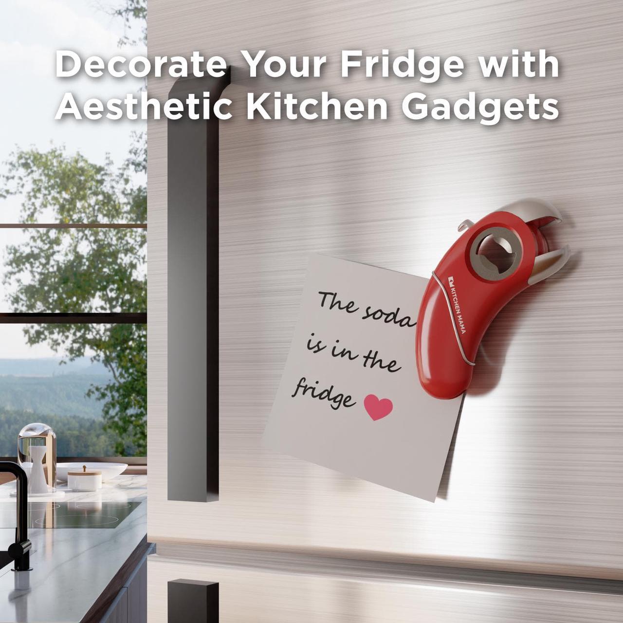 Alt view image 7 of 7 - Kitchen Mama Epic One Multifunction Opener: A Pick Ergonomic Opener- Magnetic Bottle Opener, Beer & Soda Can Opener, Pull Tab Opener, Jar Opener for Weak Hands and Arthritis, Funny Gift (Blue)