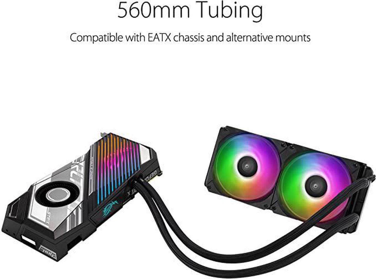 Alt view image 6 of 6 - ASUS ROG Strix LC NVIDIA GeForce RTX 3090 Ti OC Edition Gaming Graphics Card (PCIe 4.0, 24GB GDDR6X, HDMI 2.1, 240mm Radiator, 600mm Tubing, GPU Tweak) ROG-STRIX-LC-RTX3090TI-O24G-GAMING