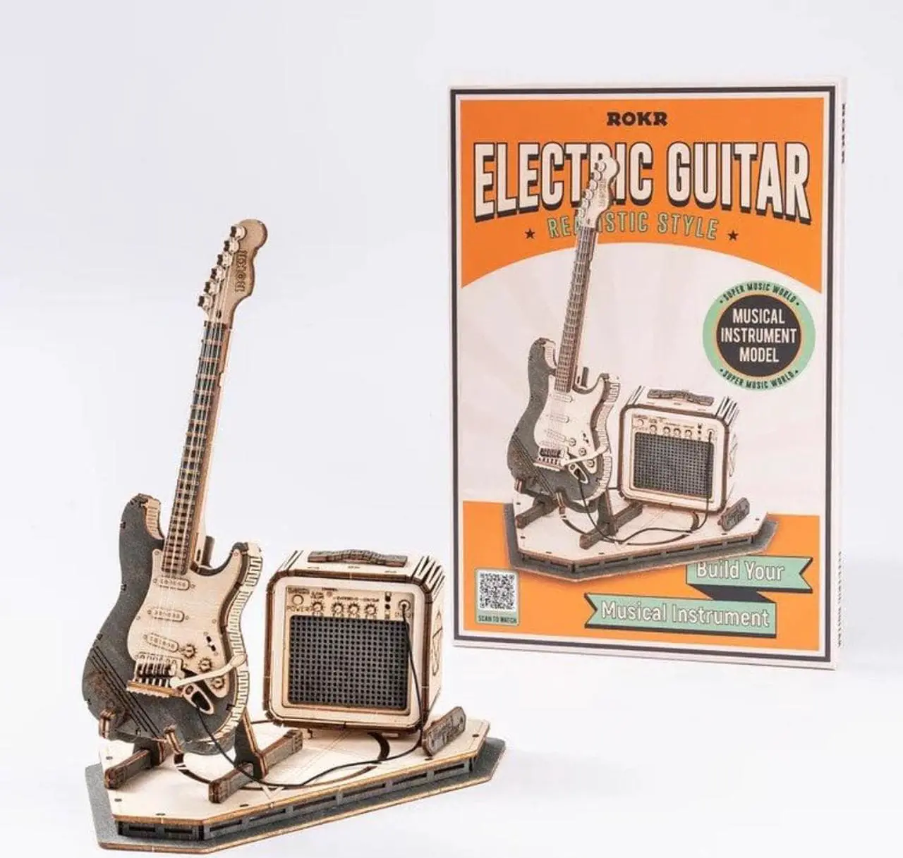 Alt view image 2 of 3 - DIY 3D Puzzle - Electric Guitar - 140 pcs (ROKR)
